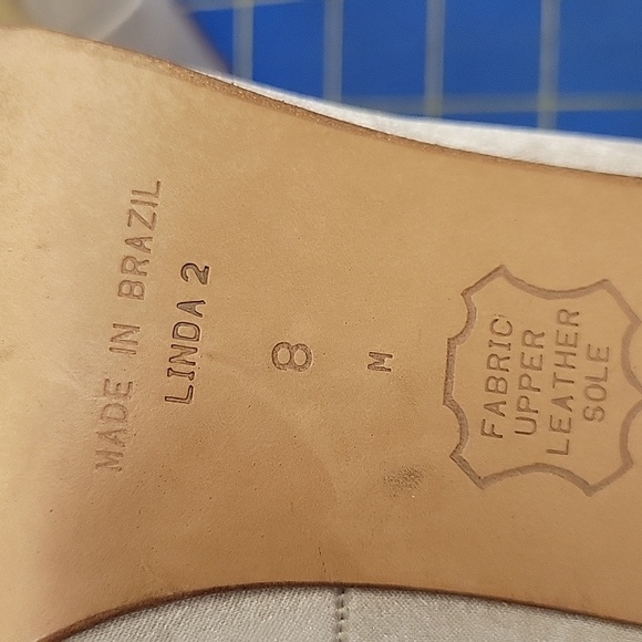 Vintage Jacqueline Ferrar Satin Cream Leather Soles 3" Shoes - Picture 10 of 12